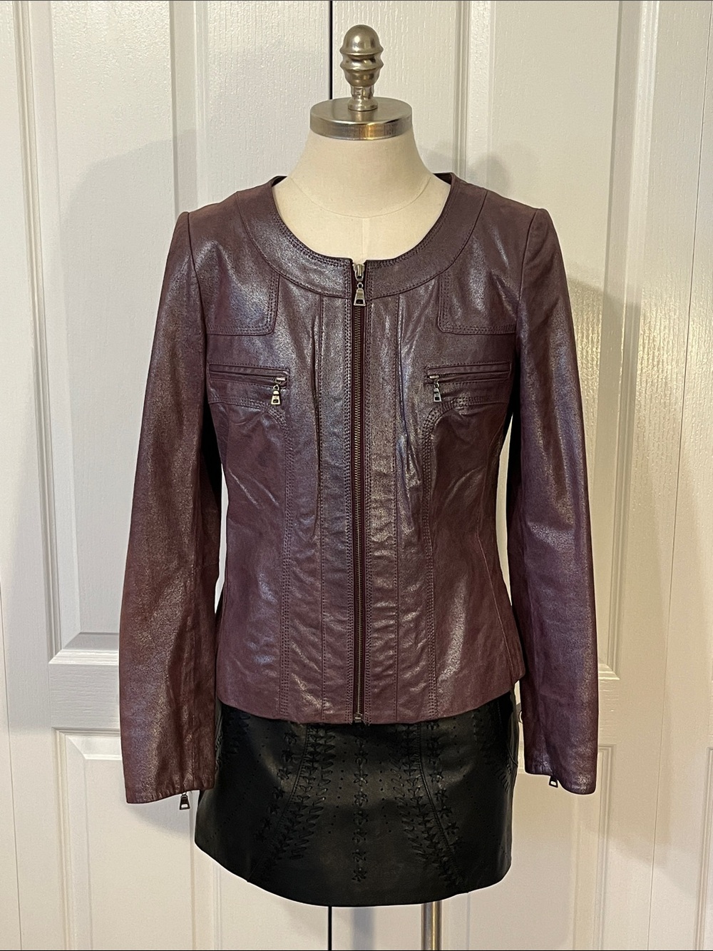 Danier metallic plum jacket